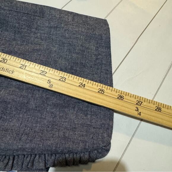 J Crew Regent Ruffle Chambray Denim Blazer‎ Jacket Women’s Size 00 - Picture 5 of 5